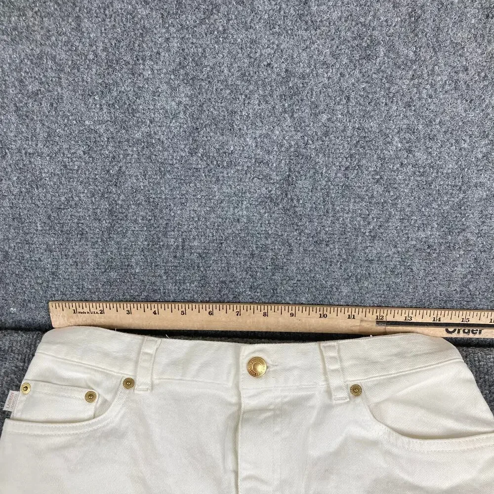 Lauren Ralph Lauren Cream A-Line Skirt with Gold Hardware